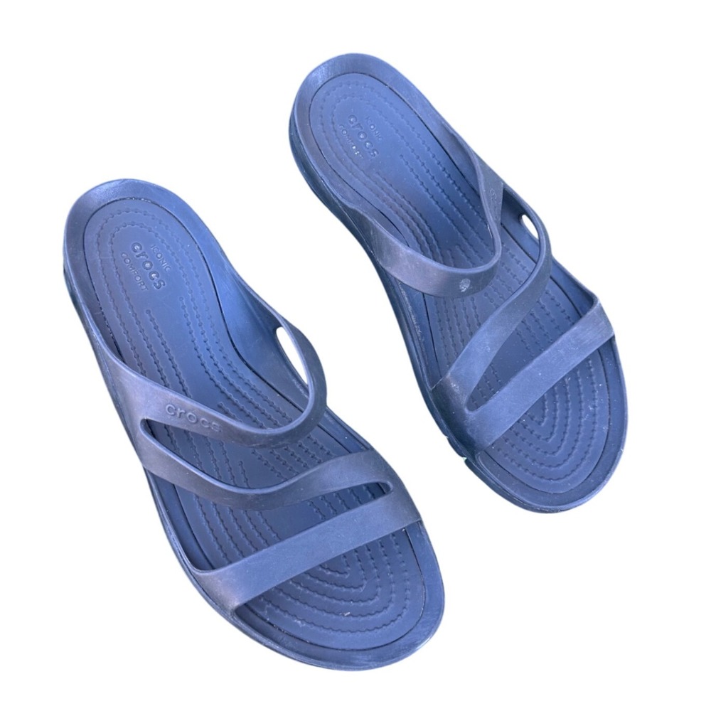 Crocs Women's Swiftwater Sandals Size 7 Black Shoes